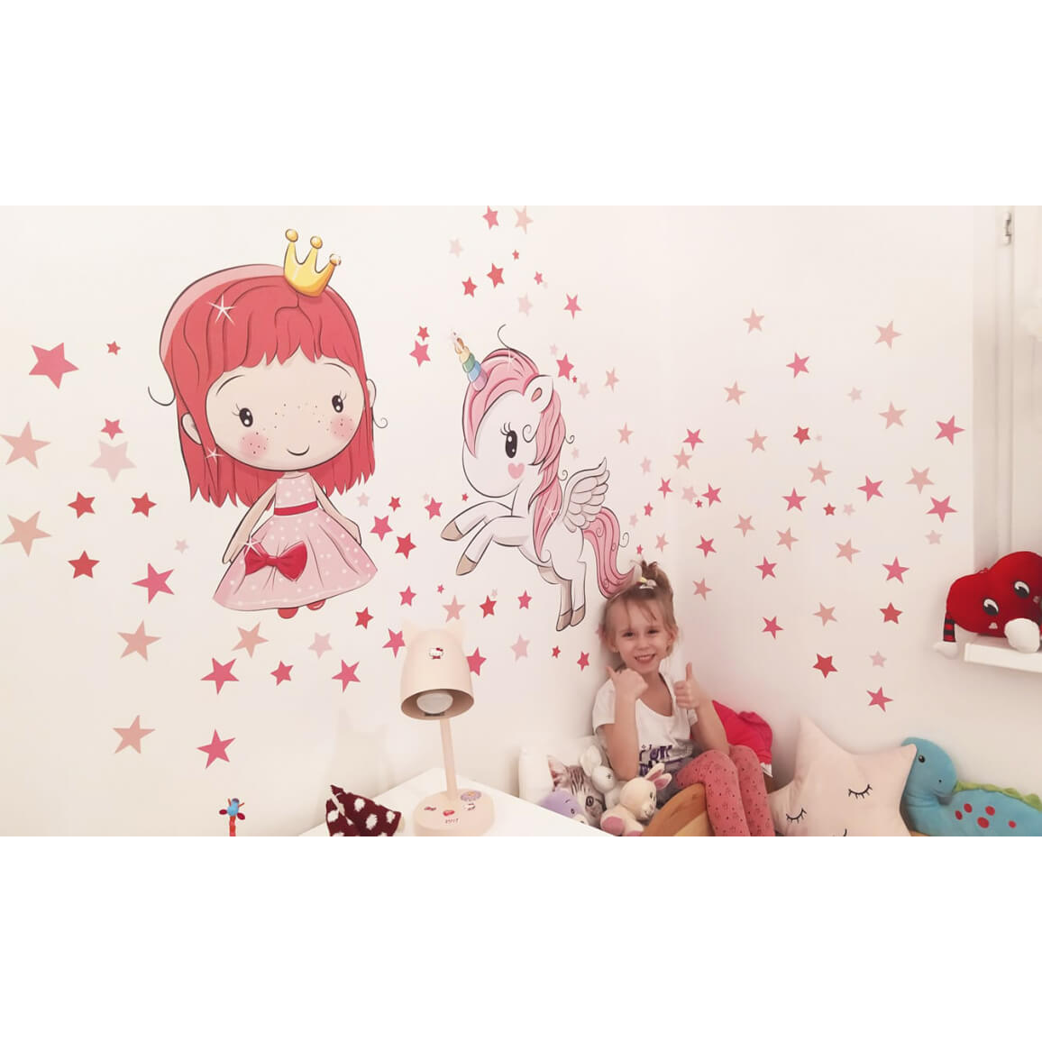 Gyerekszoba falmatrica - Unikornis (3646f)