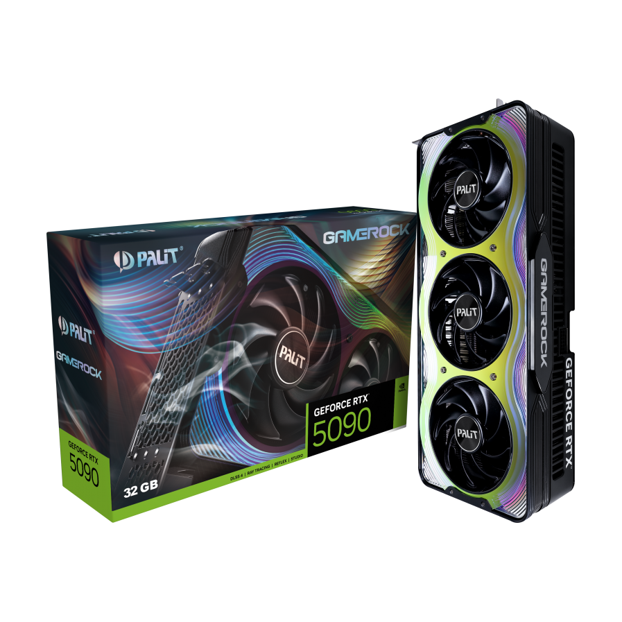 Palit GeForce RTX 5090 32GB GDDR7 GameRock Videókártya (NE75090019R5-GB2020G)