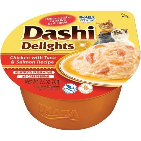 Inaba Cat Churu Dashi Delights - Csirke-Tonhal-Lazac  70 G