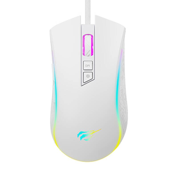Havit MS1034 Gaming egér fehér RGB 4800 DPI