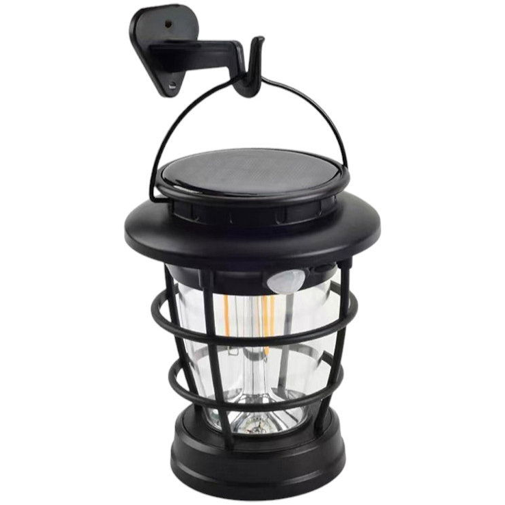 Verk 12376 Solární LED lampa s pohybovým senzorem a USB nabíjením 2v1, černá (5907451374504)