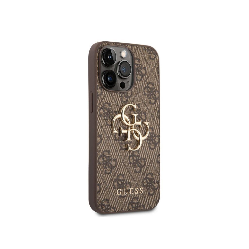 Guess 4G Big Metal Logo Apple iPhone 14 Pro tok barna (GUHCP14L4GMGBR) (GUHCP14L4GMGBR)