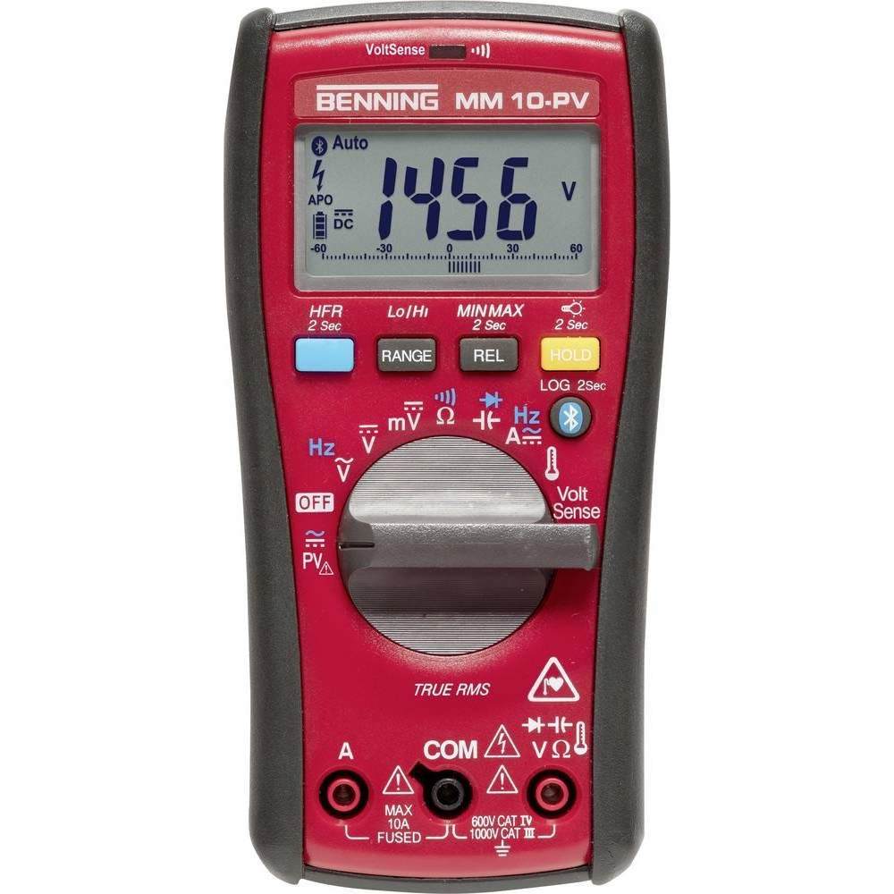 Benning MM 10-PV Kézi multiméter digitális Adatgyűjtő CAT IV 600 V Kijelző (digitek): 6000 (BG044089)