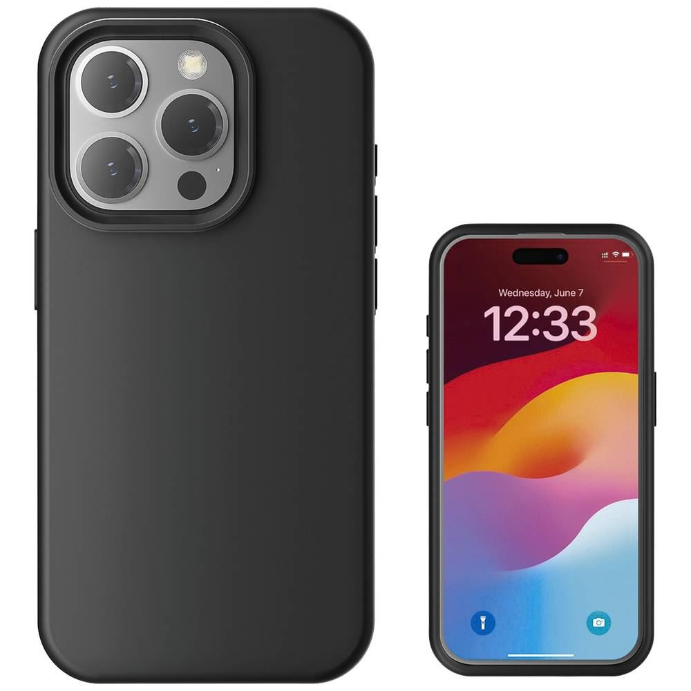 4Smarts Silikon Case Apple iPhone 15 Pro hátlaptok fekete (540580) (4s540580)
