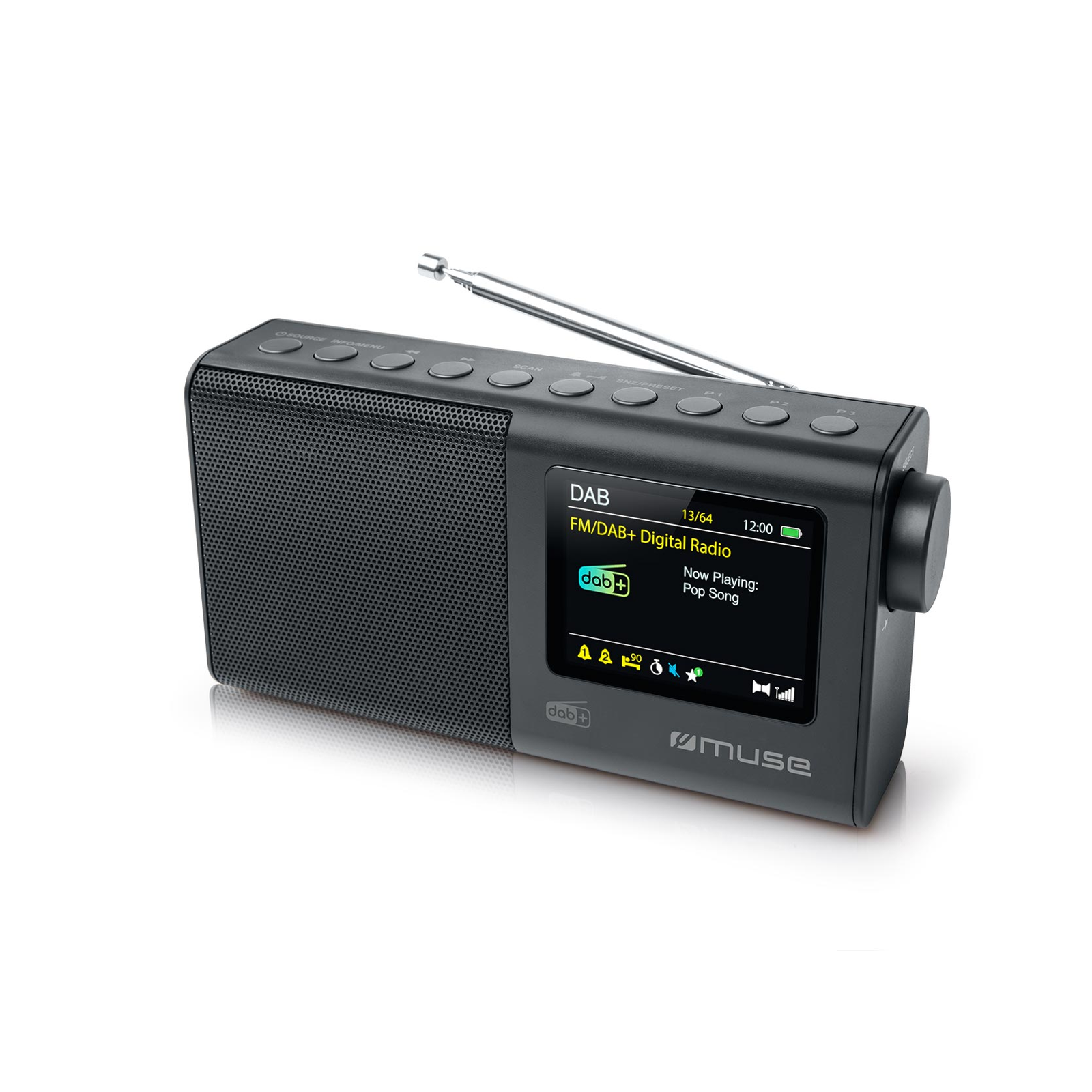 Muse M-117DB Rádiós Ébresztőóra - Fekete (M-117DB)