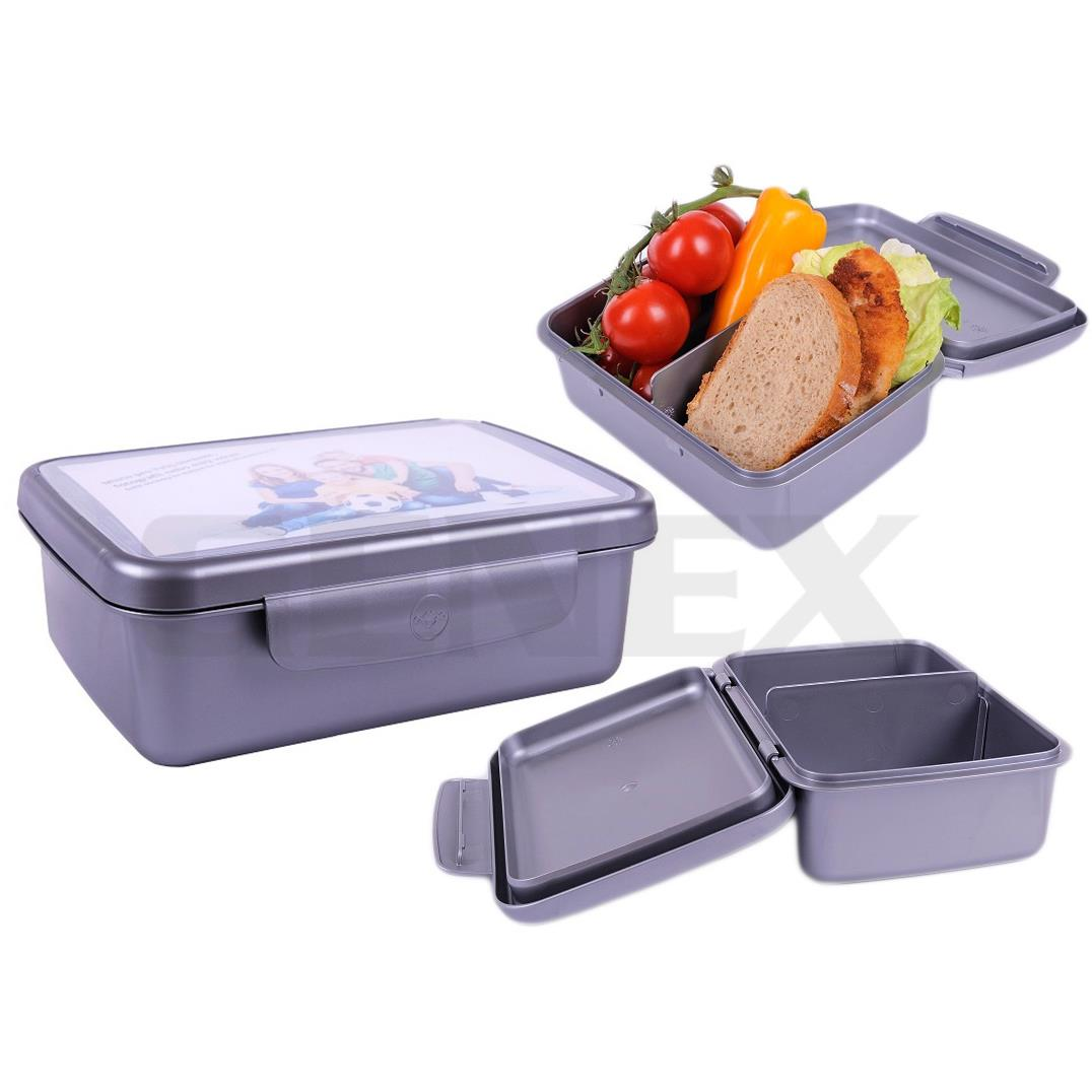 ZDRAVÁ LAHEV uzsonnás doboz, szürke (263418754)