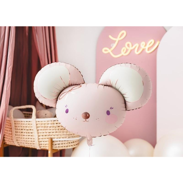  Party Deco Balon foliowy Myszka jasny różowy 96x64cm