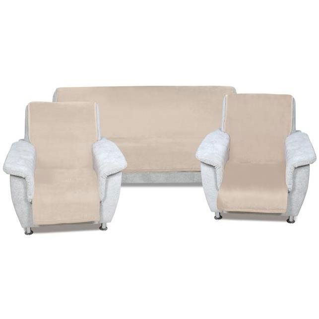 Bellatex Korall micro 2+1 - 150 × 200 cm + 2x 65 × 150 cm - beige (954)