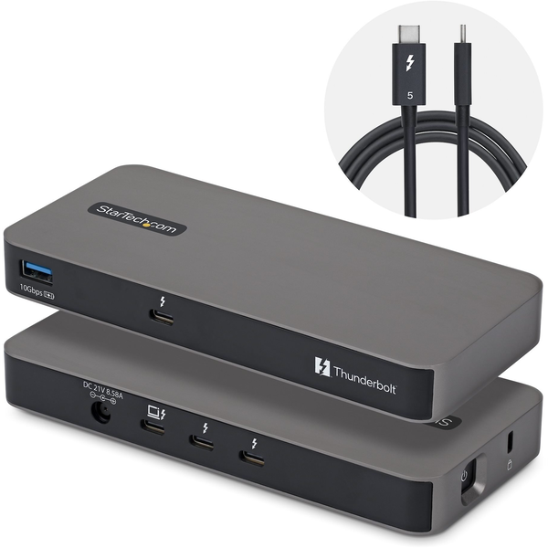 StarTech.com 303UE-TB5-HUB interface hub Thunderbolt 5 80 Mbit/s Grijs