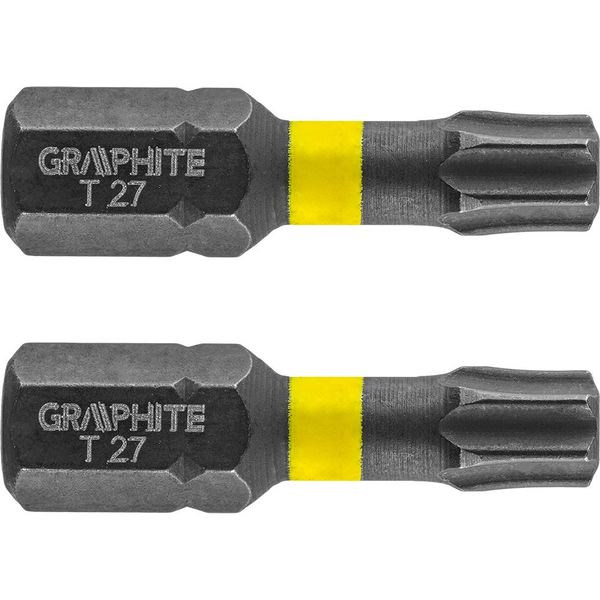  Graphite Końcówka wkrętakowa (Bity udarowe TX27 x 25 mm, 2 szt.)