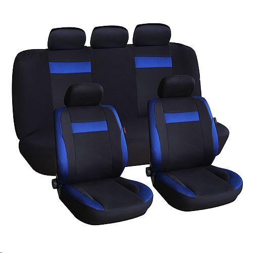 Anma 9 részes univerzális üléshuzat szett - fekete-kék (60AMTY1783) (60AMTY1783)