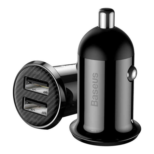 Baseus Grain Pro Car Charger 2x USB 4.8A (črn)