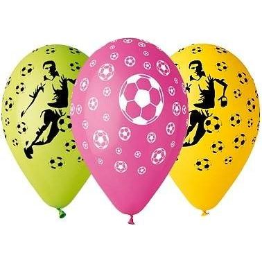 Léggömb - 5 db, 30 cm, Focis: Soccer (GS110/P152)