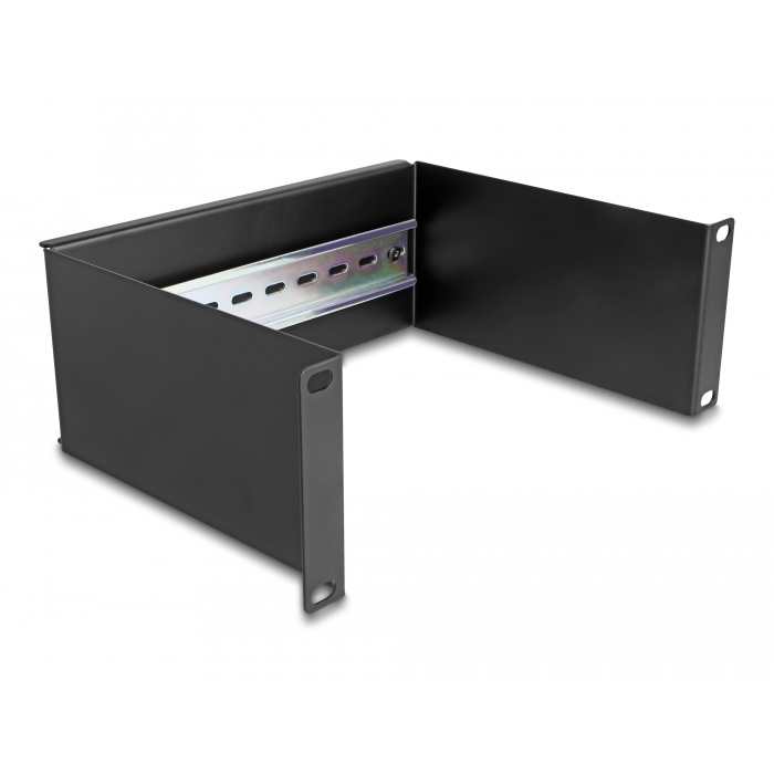 Delock 10 DIN sin panel 2U fekete (66898) (66898)