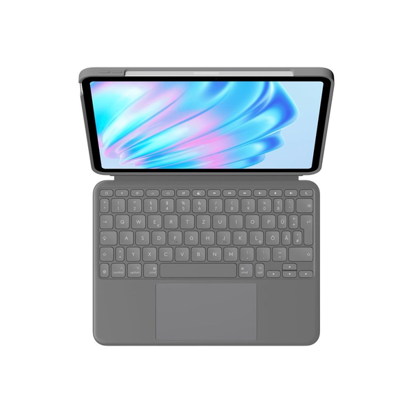 Logitech Combo Touch QWERTZ Tysk Smart Connector Grå