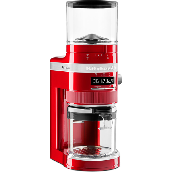 Кафемелачка KitchenAid 5KCG8433ECA, 70 опции за смилане, Капацитет 340 гр, 150W, Червен
