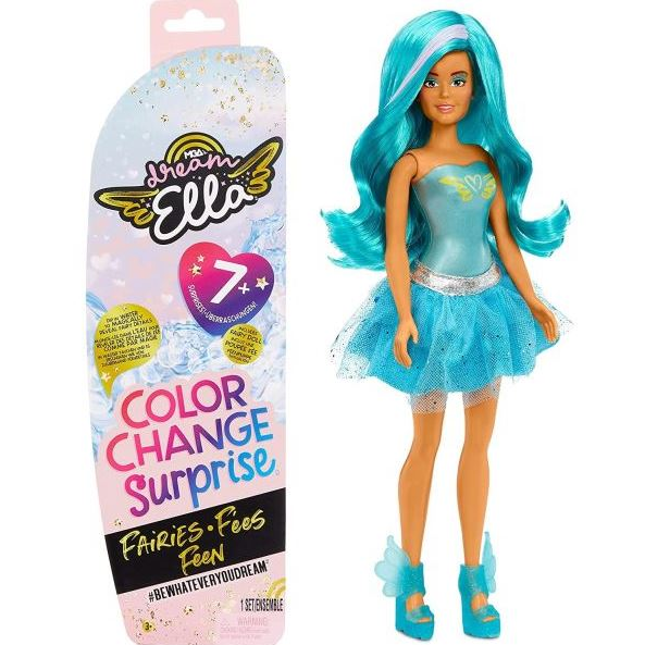 Dream Ella Színváltós tündér baba kék parókával (578017EUC) (578017EUC)