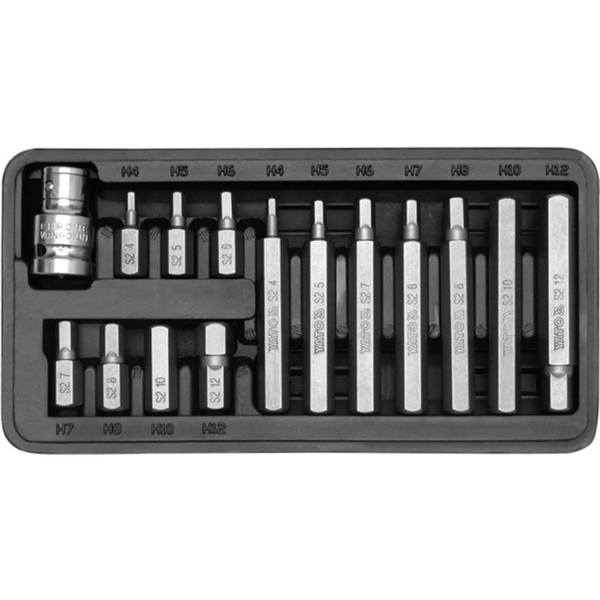 YATO YT-0413 Imbusz Bitkészlet - 15 db-os, 1/2"
