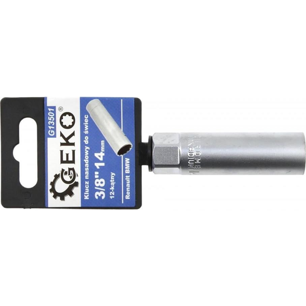  Geko KLUCZ NASADOWY DO ŚWIEC 3/8" 14MM 12KĄTNY RENAULT BMW (20/100) G13501 GEKO