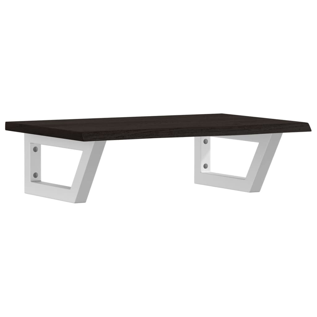 acél és tömör tölgyfa falra szerelhető mosdópolc (3302582)