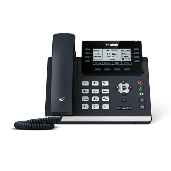 Yealink SIP-T43U IP телефон Сив 12 линии LCD Wi-Fi