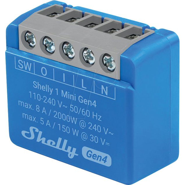 SHELLY 1 Mini Gen4 2 db-os relékapcsoló csomag (Shelly_1_Mini_Gen4_2er)