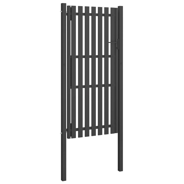 antracitszürke acél kerítéskapu 1 x 2,5 m