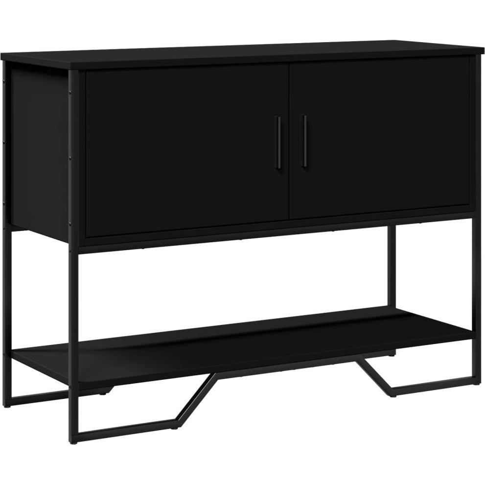 fekete szerelt fa tálalóasztal 100 x 35 x 74,5 cm (848534)