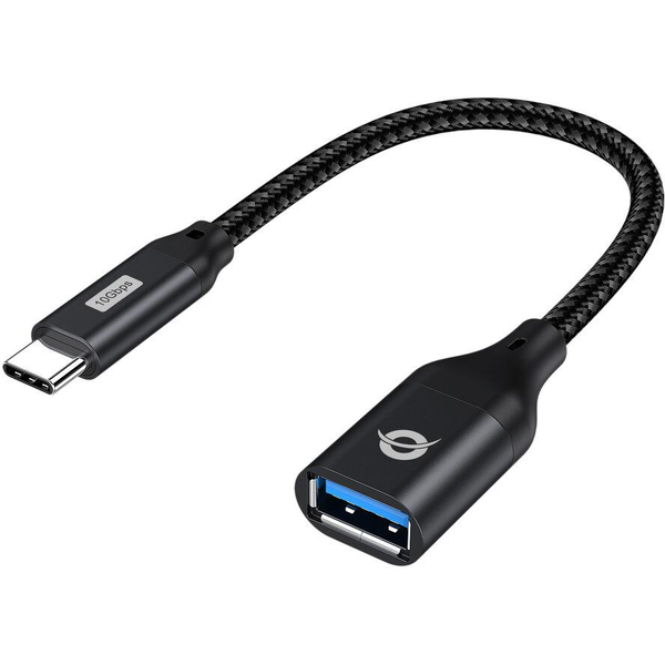 Conceptronic ABBY18B μετατροπέας καλωδίου USB-C USB-A Μαύρος (Μαύρο)
