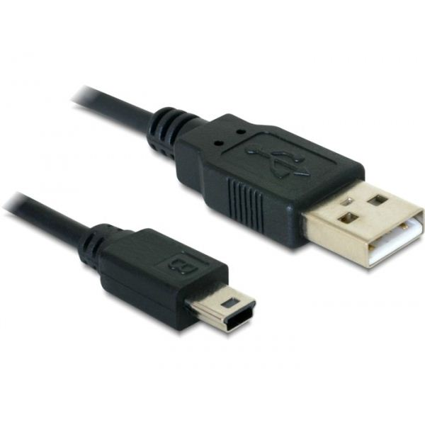 Delock DL82396 USB 2.0-A  USB Mini-B 5 tűs 0.70 m (apa / apa) kábel (DL82396)