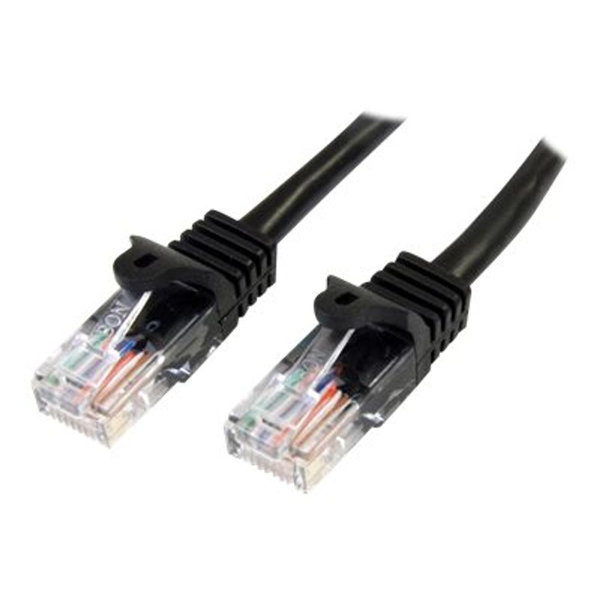 StarTech.com 45PAT3MBK netværkskabel Sort 3 m Cat5e U/UTP (UTP)