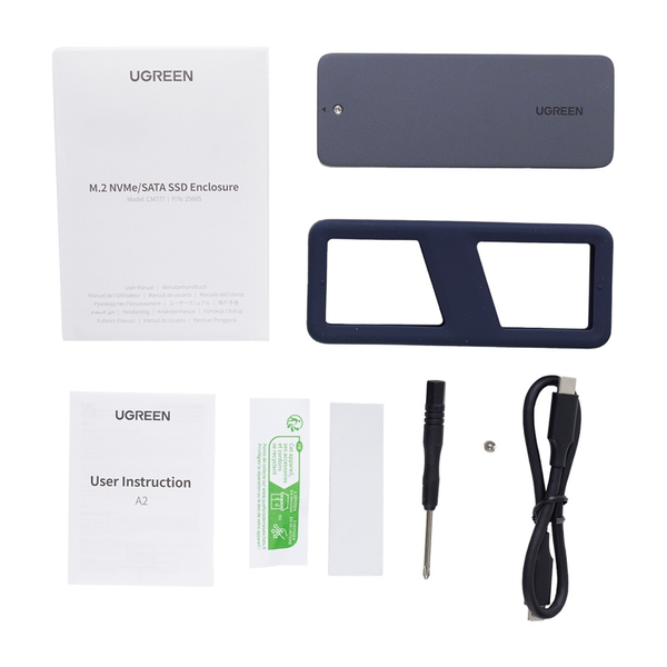 Ugreen CM777 pouzdro pro externí SSD disk NVMe SATA 20Gbps USB-C
