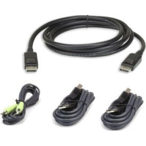 ATEN 2L-7D03UDPX4 toetsenbord-video-muis (kvm) kabel Zwart