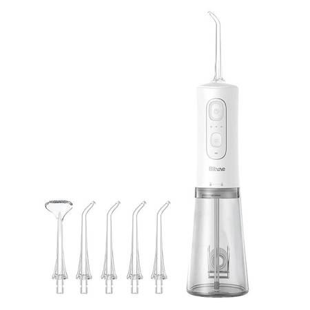 Irigator bucal C2 cu 6 duze, Bitvae, 300 ml, Alb/Transparent