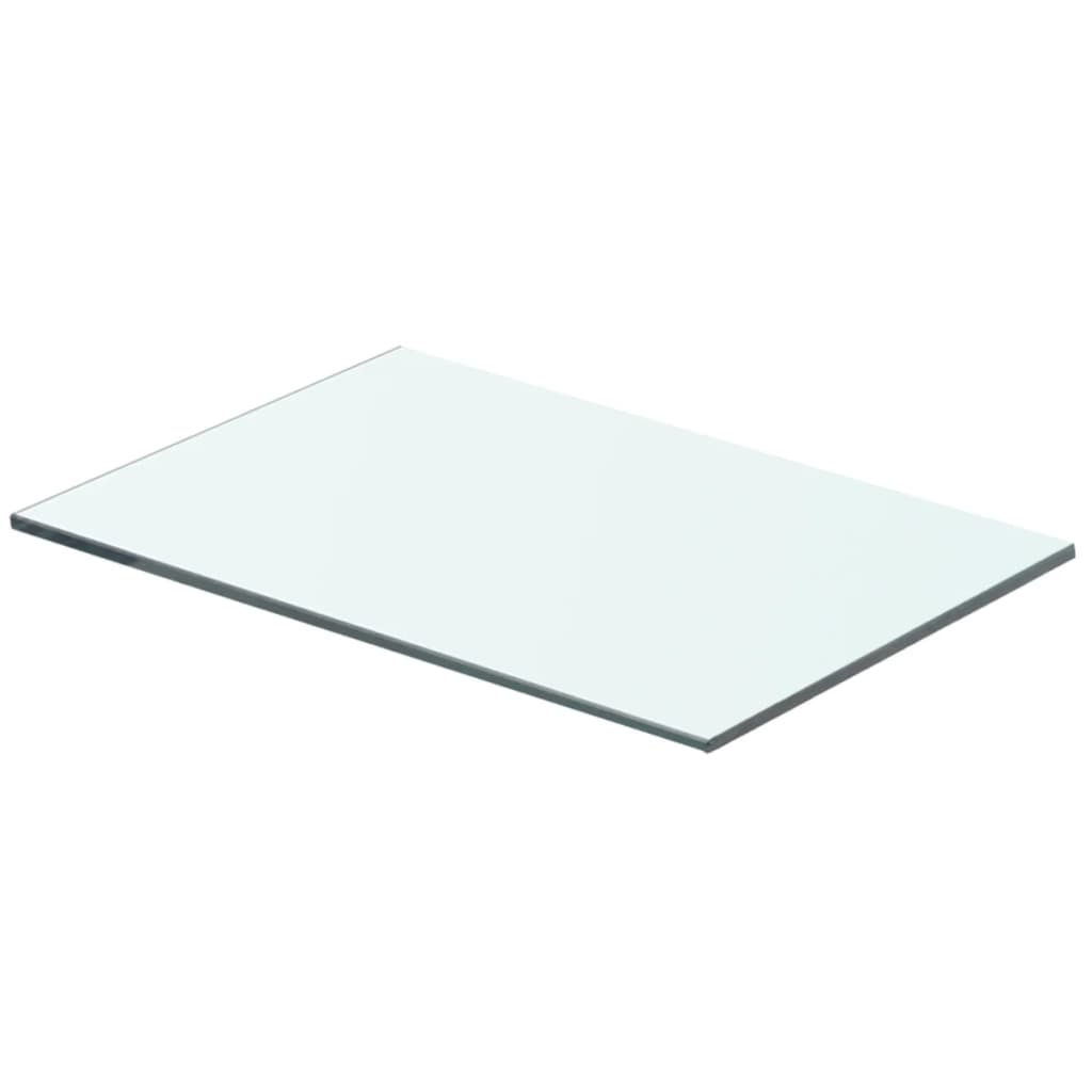 2 db átlátszó üveg paneles polc 40 x 20 cm (3051554)