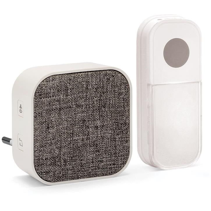 VELAMP Vezeték nélküli csengő DOM009 aljzathoz, 150 m, 36 dallam (DOM009)