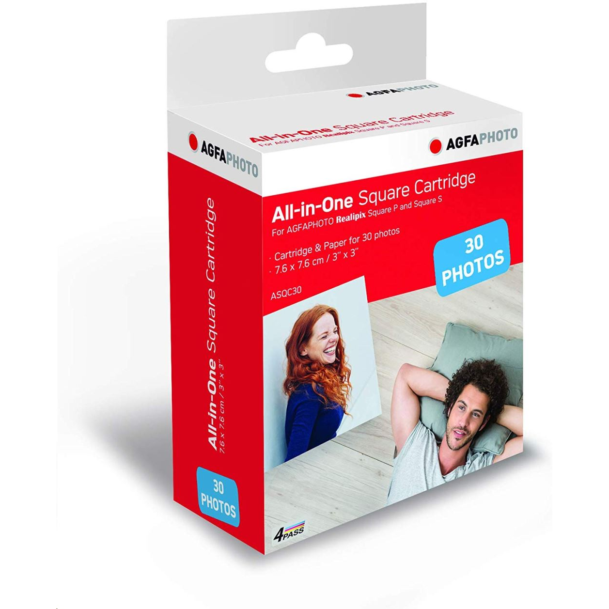 Agfa Realipixi 4Pass papír, Realpix Mini P és S készülékhez, 30db-os (AG-AMC30) (AG-AMC30)