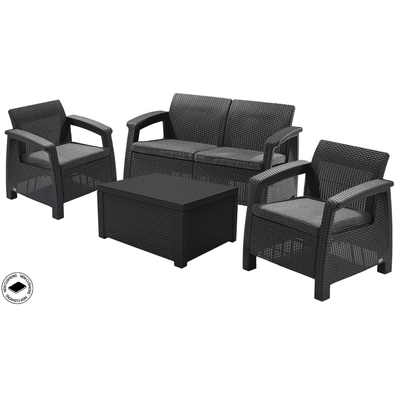 KETER Corfu Box kerti bútor szett, grafit (97/58)