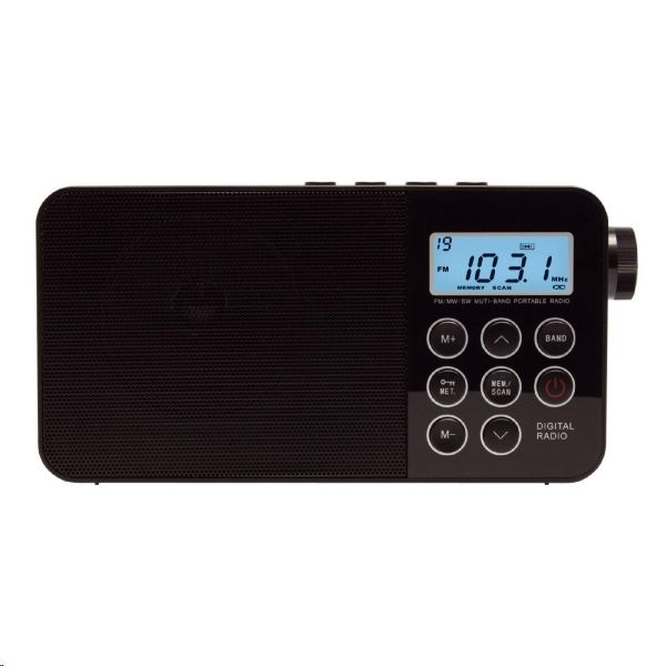 Портативно радио SAL RPR 3LCD дигитален световен приемник, черен