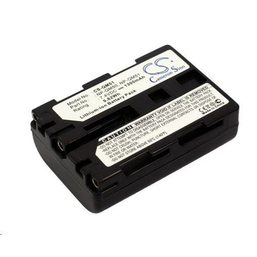 Real Power Sony NP-QM51, NP-QM50, NP-QM51 7.4V 1300mAh utángyártott akku Li-ion (QM51) (Real Power QM51)