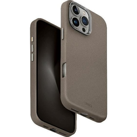 Uniq Lyden Apple iPhone 16 Pro Max MagSafe Bőr tok, szürke (UNIQ1364)