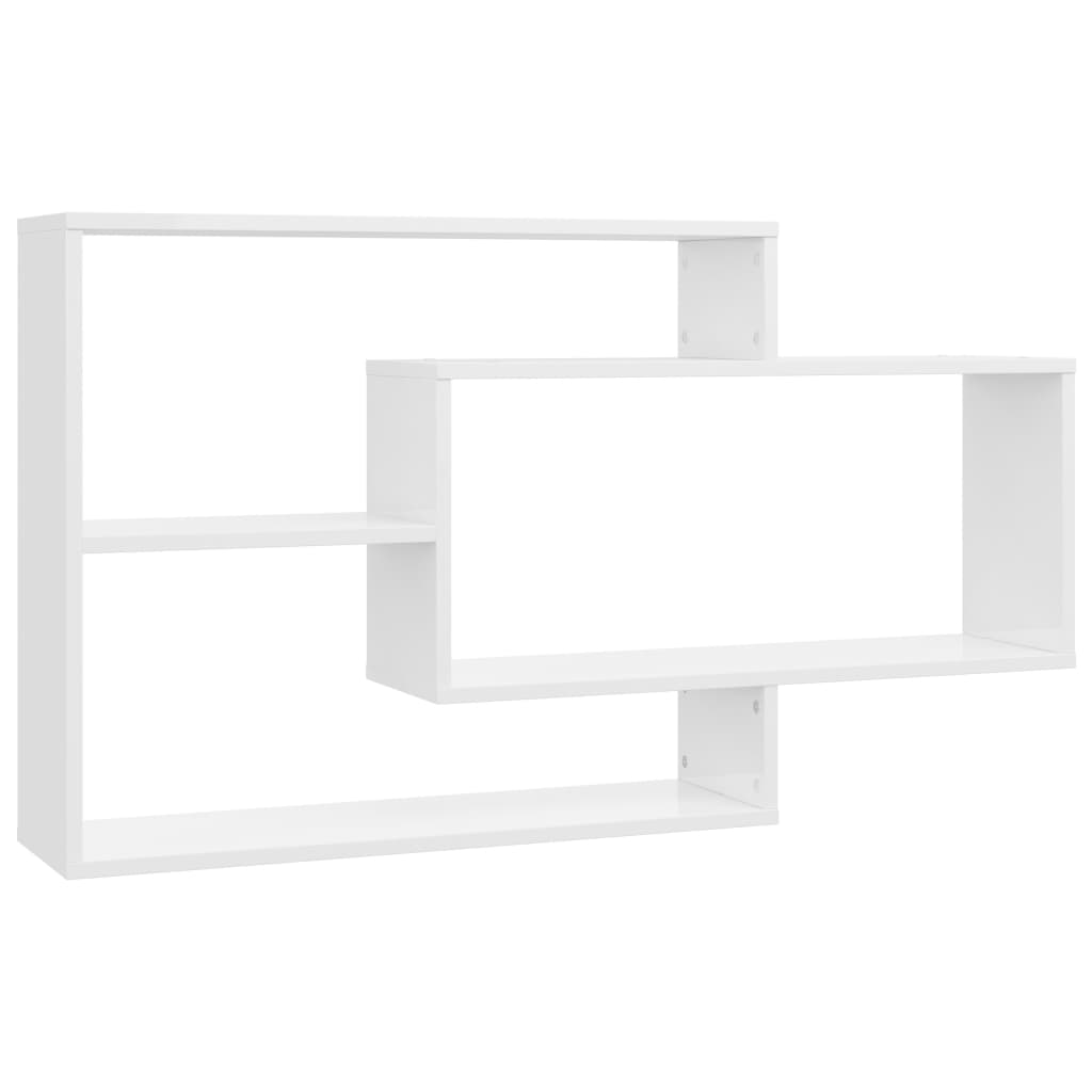 800330 Wall Shelves High Gloss White 104x20x58,5 cm Chipboard (800330)