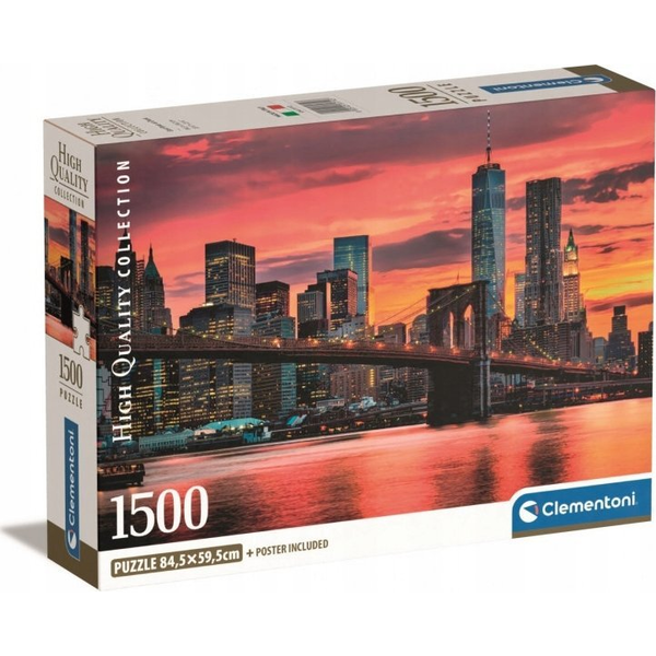 Clementoni High Quality Collection East River at Dusk Puzzle (cu imagine) fierăstrău 1500 buc. Peisaj
