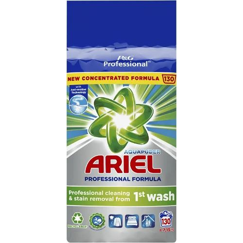 Прах за пране Ariel, 7,15 кг За бели дрехи