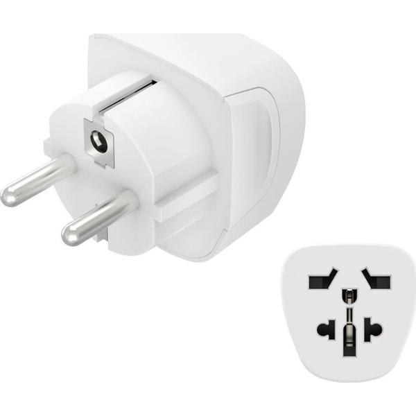 Hama 00223456 strømstik adapter Type E/F hybrid Universel Hvid