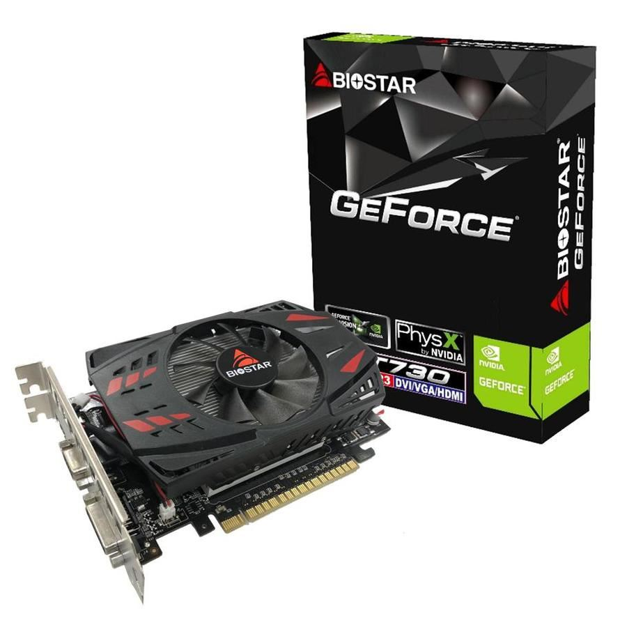 Biostar GeForce GT 730 2GB D3 LP videokártya (VN7313THX1) (VN7313THX1)