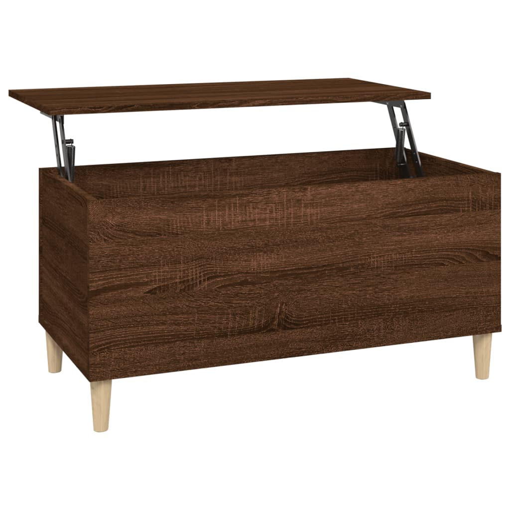 barna tölgyszínű szerelt fa dohányzóasztal 90x44,5x45 cm (819587)