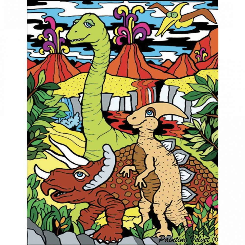 Colorvelvet bársonykép - Dinoszauruszok (SMALL25)