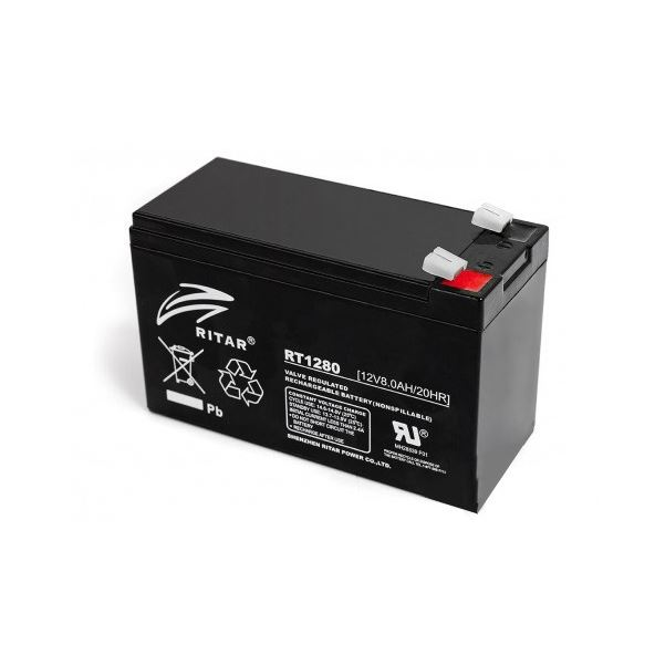 Ritar RT1280-F2 12V 8Ah zárt ólomakkumulátor