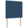 Pat Box Spring cu saltea & LED Albastru 120x190 cm Țesătură